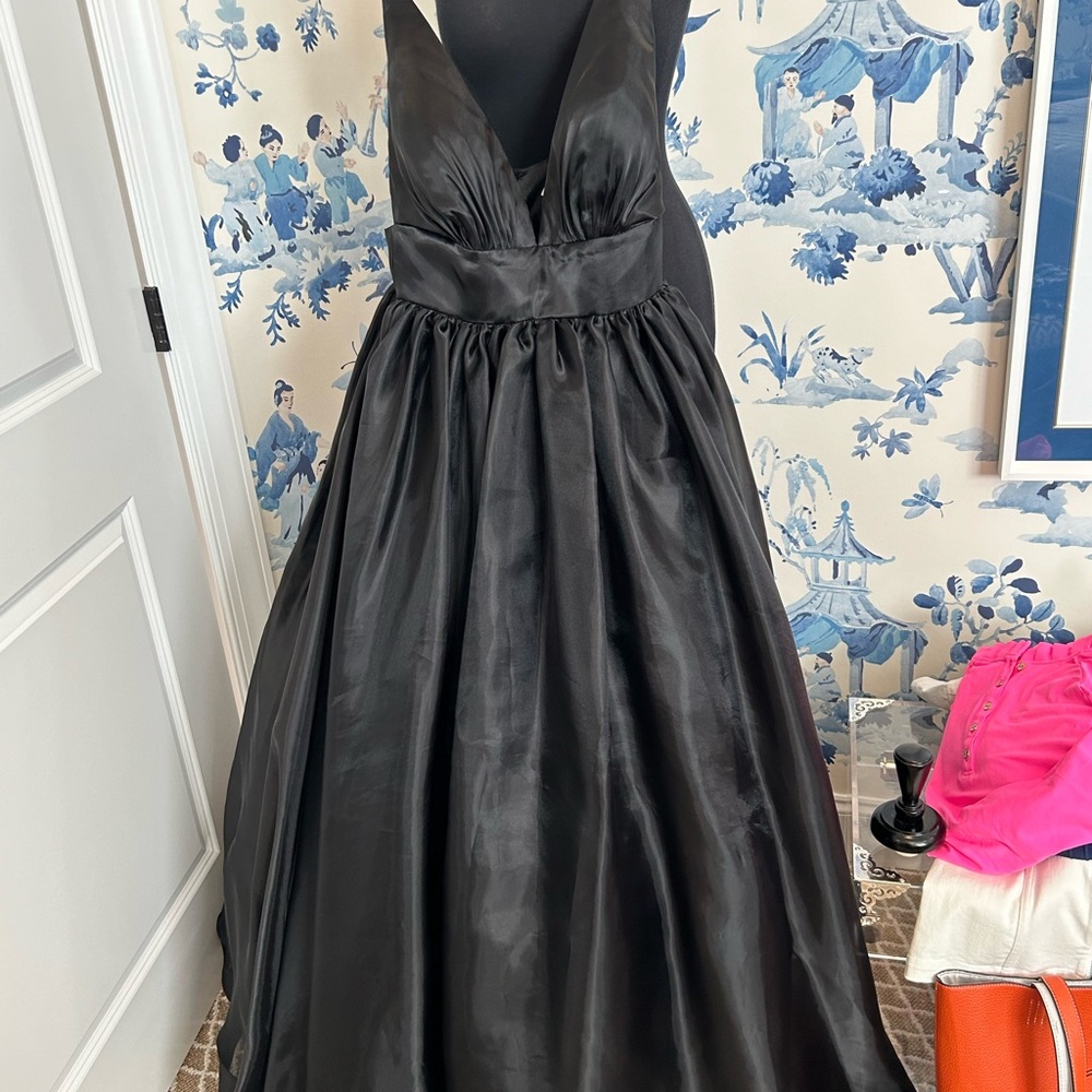 Gorgeous Black Taffetta Dress by N/KA